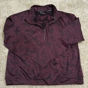 Size S Spyder Crop Length Half Zip - Purple and Black
